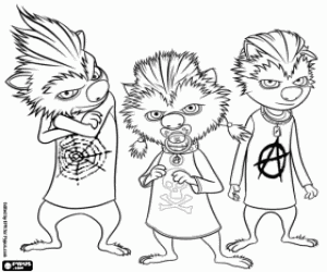 Werewolf children,Hotel Transylvania coloring page