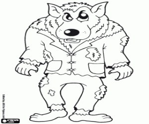 Werewolf coloring page