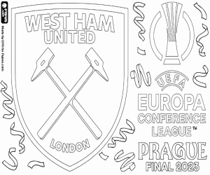 West Ham, Conference champion 2023 coloring page
