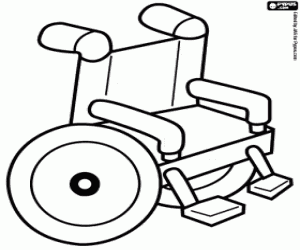 A wheelchair from the hospital coloring page