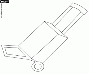 A wheeled suitcase, the luggage coloring page