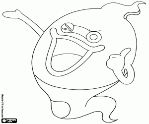 Whisper, ghost of Yo-kai Watch coloring page