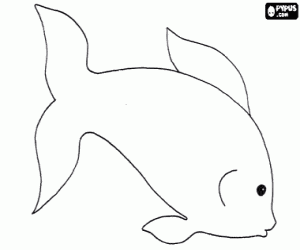 White fish coloring page