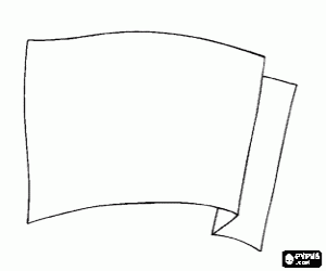 White flag waving coloring page
