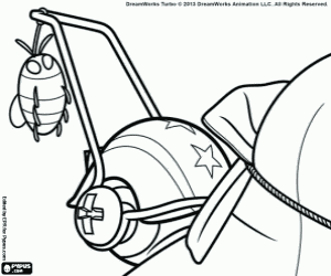 White Shadow's snail shell with an insect coloring page