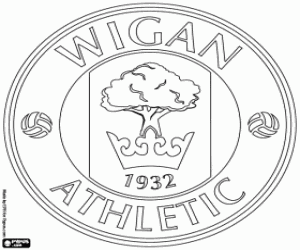 Wigan Athletic badge coloring page