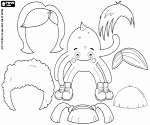 Wigs for Pypus coloring page
