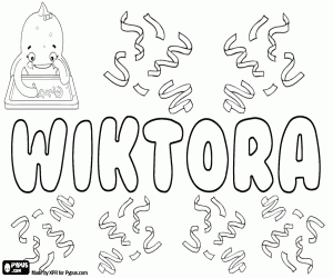 Wiktora, feminine of Wiktor coloring page