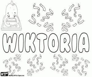 Wiktoria, Polish name coloring page