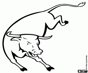 Wild bull coloring page