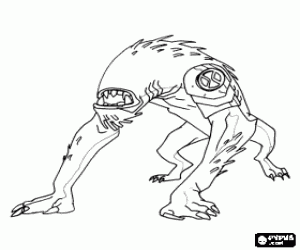 Wildmutt, an alien from Ben 10 coloring page