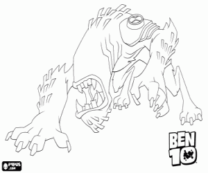 Wildmutt, a Ben 10 alien coloring page