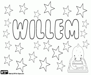 Willem, Dutch male name coloring page