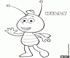 Willy, the great friend of Maya coloring page