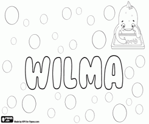 Wilma, feminine name coloring page