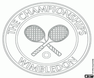 Wimbledon tournament logo coloring page