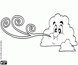 Wind coloring page