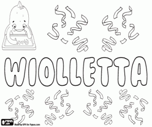 Wiolletta, variant of Wioleta coloring page
