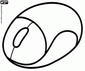 A wireless mouse coloring page