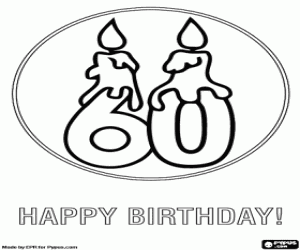 I wish you a happy 60 birthday coloring page