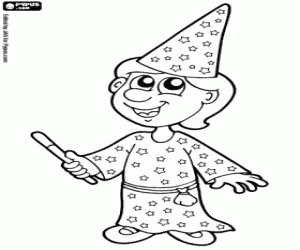 Wizard coloring page
