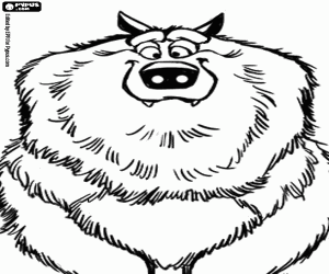 The wolf Beta, from Storks coloring page