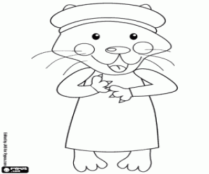 The wolf with the clothes of grandma coloring page