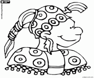 Woman of the ancient Mayan Empire coloring page