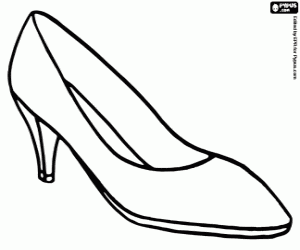 A woman shoe coloring page