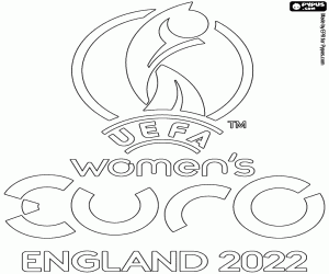 Women's Euro 2022 logo coloring page