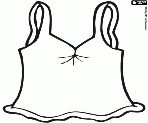 Women's tank top coloring page