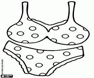 Women's underwear coloring page