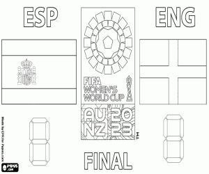 Women's World Cup Final 2023 coloring page