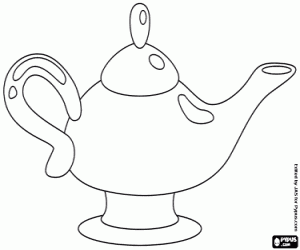 The wonderful lamp of Aladdin coloring page