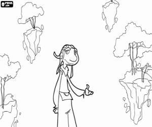 The wonderful world of Gwizdo coloring page