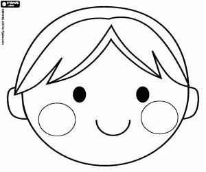 Woodcutter face coloring page