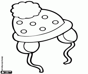 A wool cap for baby coloring page