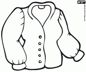 Wool Cardigan sweater coloring page