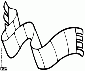 A wool scarf for baby coloring page