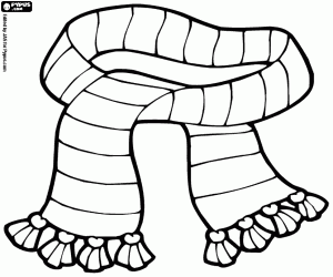 A wool scarf for woman coloring page