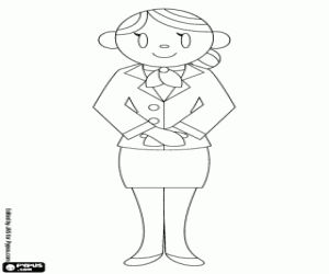 The work uniform, the dress coloring page
