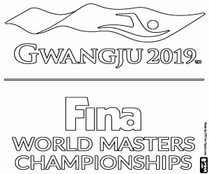 World Aquatics Championships 2019 coloring page