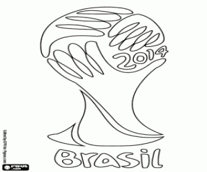 World Cup FIFA Brazil 2014 logo coloring page