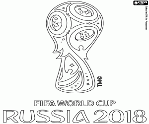 World Cup FIFA Russia 2018 logo coloring page