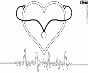 World Heart day coloring page