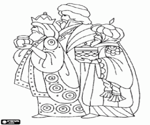 The worship to Jesus child coloring page