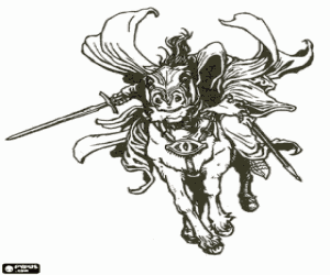 The wraiths of the ring, Nazgul coloring page