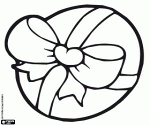 A wrapped Easter egg coloring page
