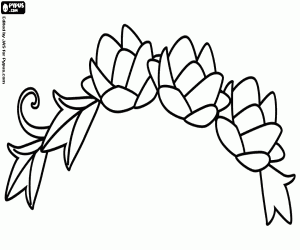 A wreath of flowers coloring page