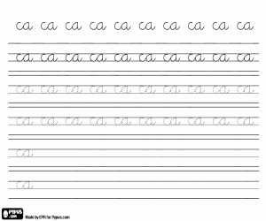 Write with the consonant C coloring page